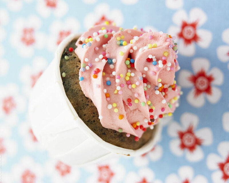Cupcake with Pink Frosting — Playful