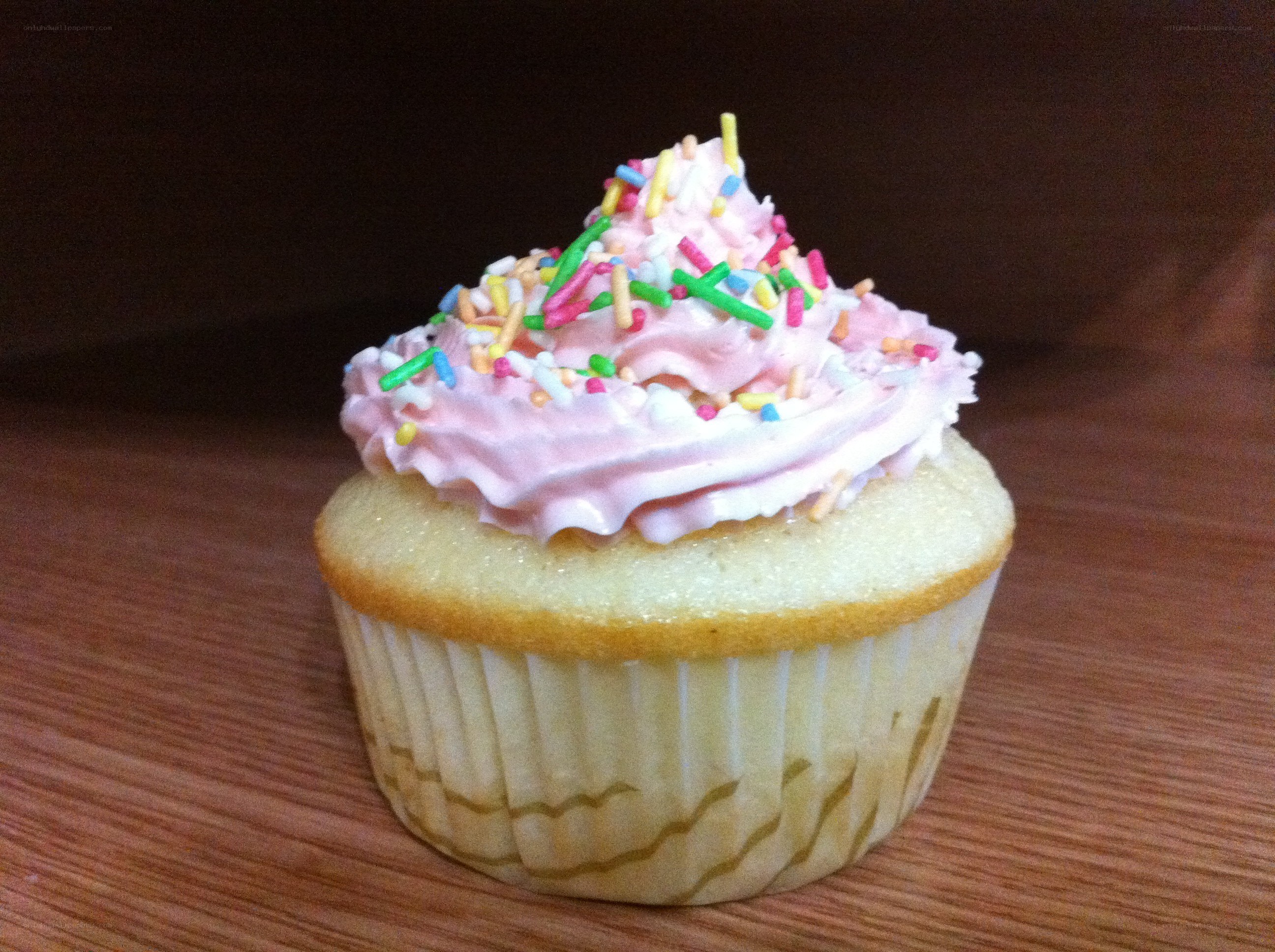 cupcake with pink frosting