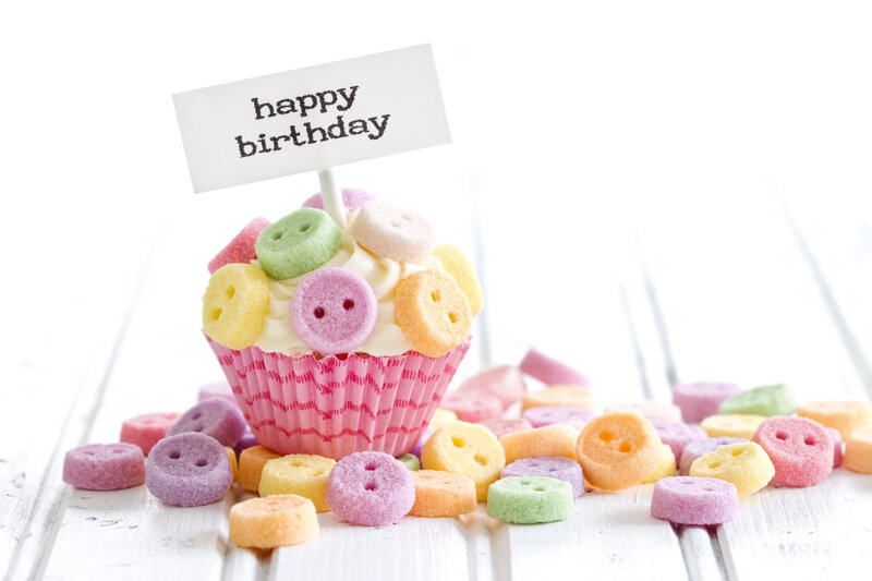 Cupcake with Smiley Candies