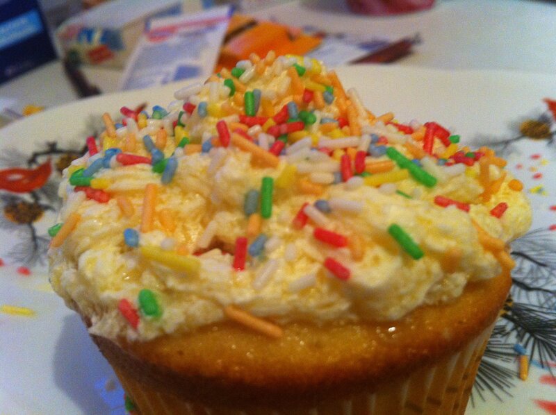 cupcake with sprinkles