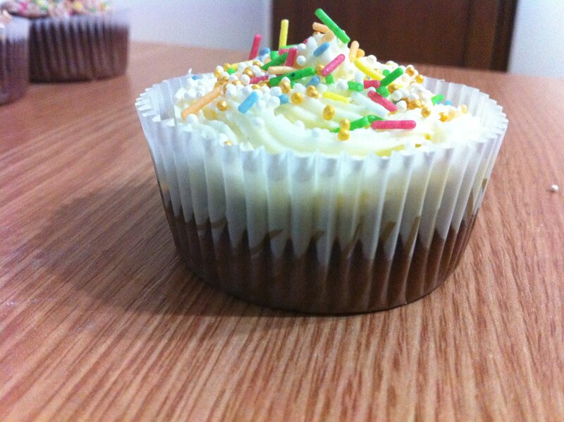 cupcake with sprinkles