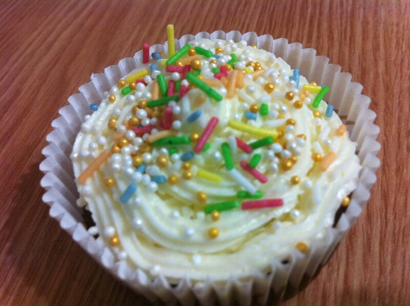 cupcake with sprinkles