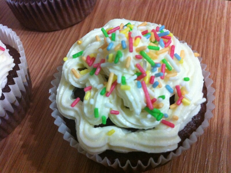 cupcake with sprinkles