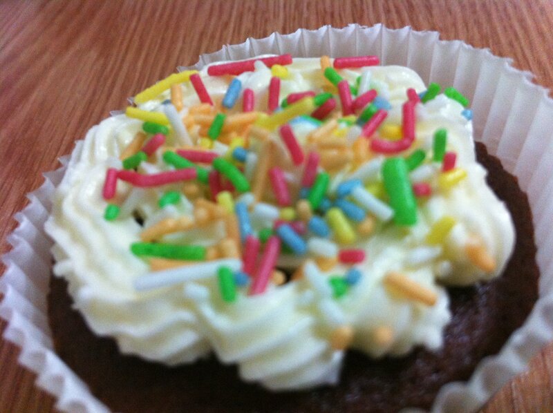 cupcake with sprinkles