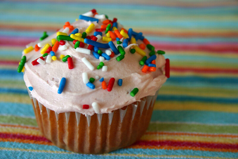 cupcake with sprinkles
