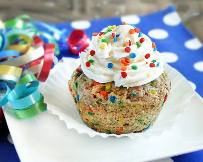 Cupcake with Sprinkles — Blue