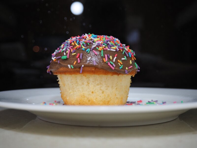 cupcake with sprinkles