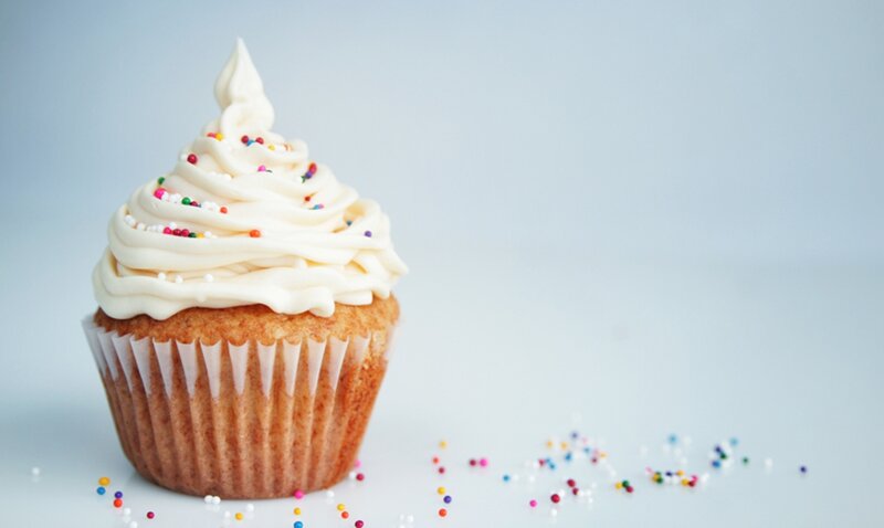 Cupcake with Sprinkles — White, Neutral