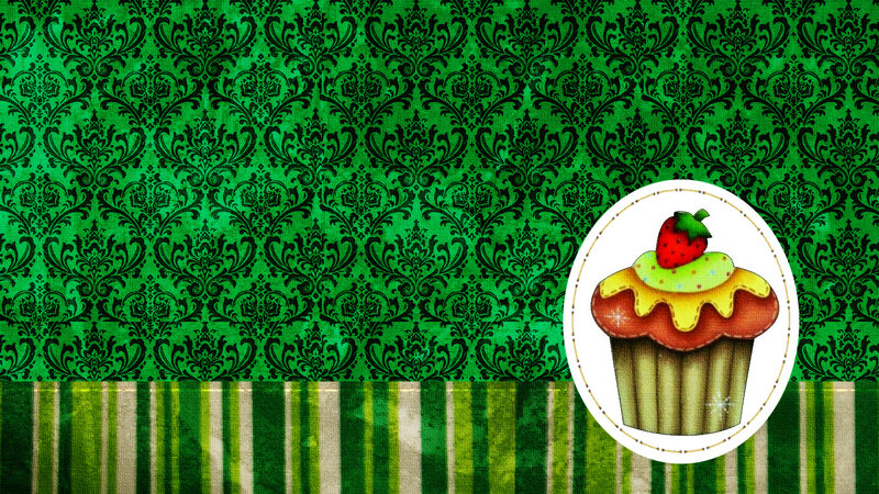 Cupcake with Strawberry — Green