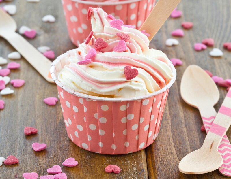 Cupcake with Whipped Cream — Pink