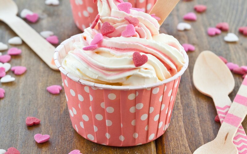 Cupcake with Whipped Cream