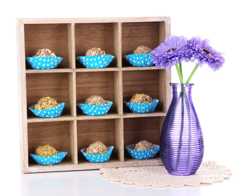 Cupcakes in Wooden Box