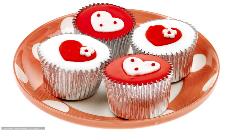 Cupcakes on a Plate — Red