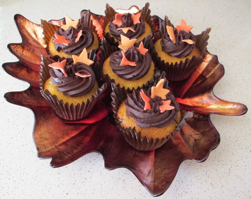 Cupcakes on Leaf Plate