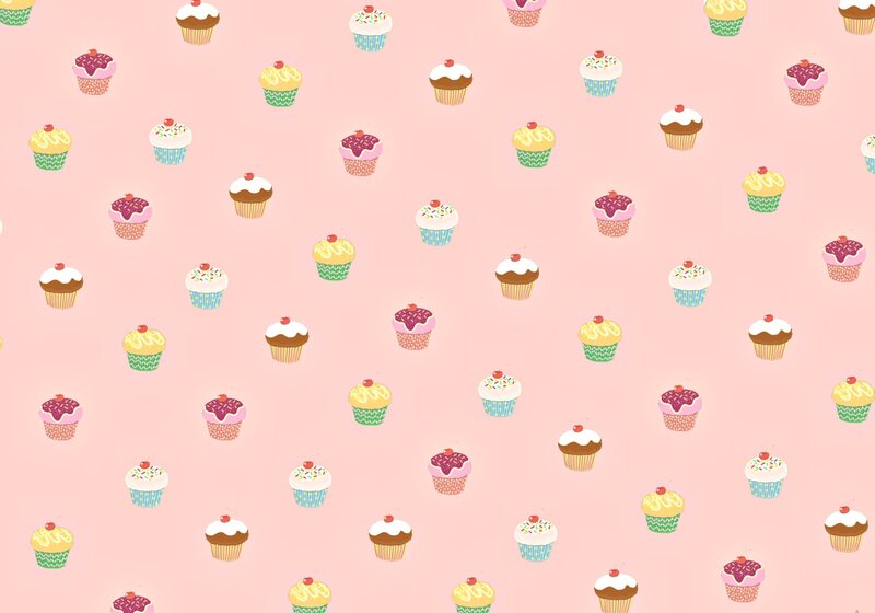 Cupcakes on Pink Background