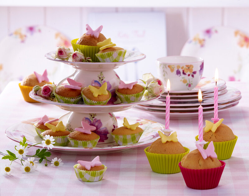 Cupcakes on Tiered Stand