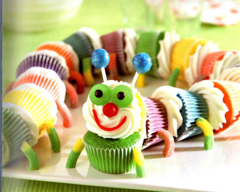 Cupcakes Shaped Like Caterpillars