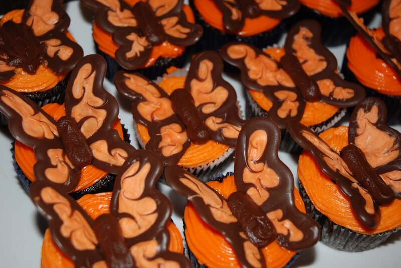 Cupcakes with Butterfly Decorations