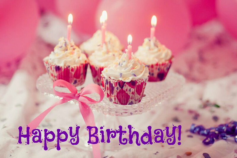 Cupcakes with Candles — Pink, Celebratory