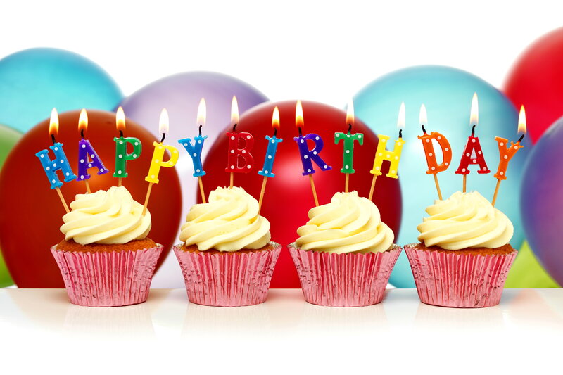 Cupcakes with Candles — Red