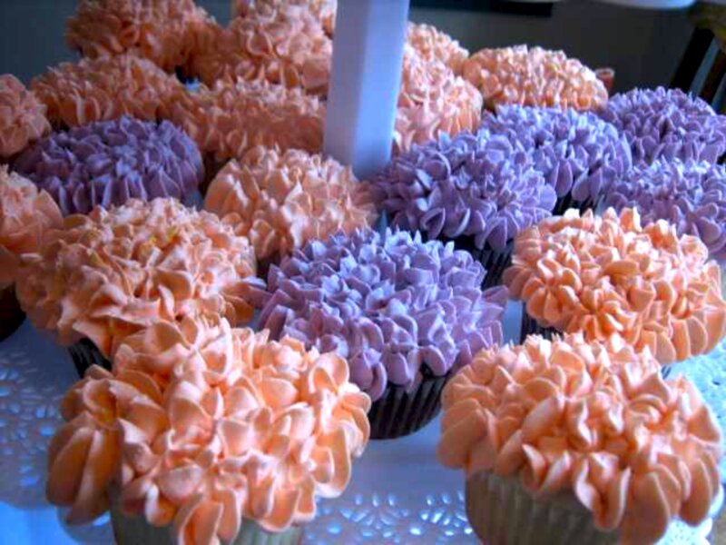 Cupcakes with Frosting — Orange