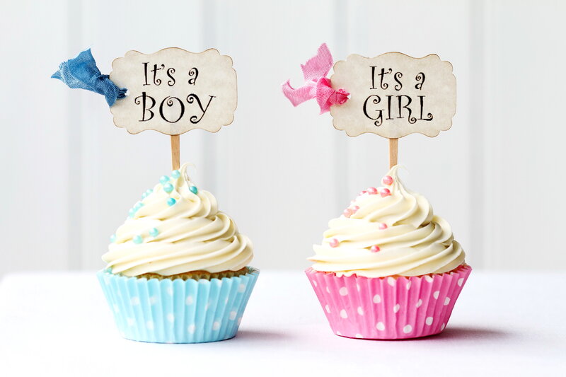 Cupcakes with Gender Signs