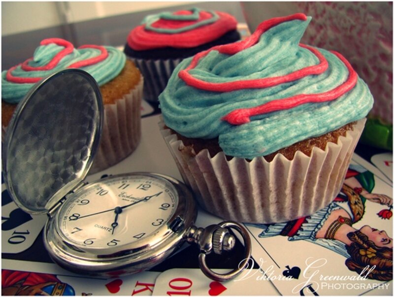 Cupcakes with Pocket Watch