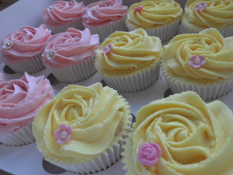 Cupcakes with Rose Frosting