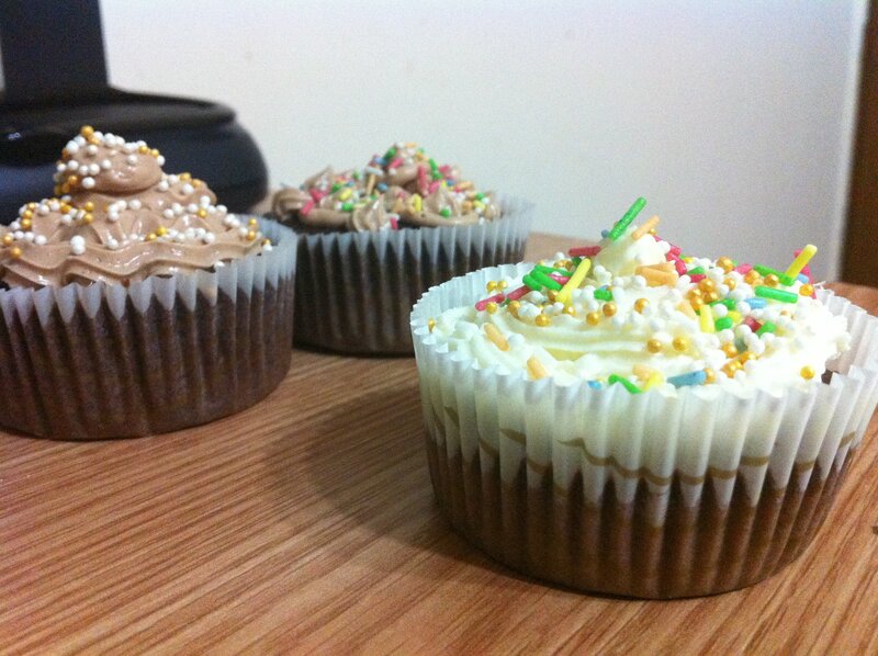 Cupcakes with sprinkles