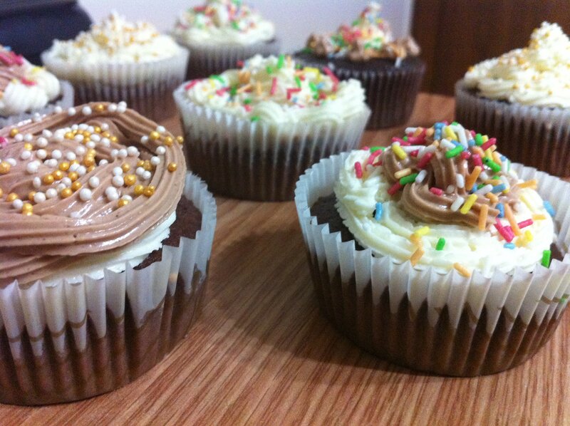 Cupcakes with sprinkles