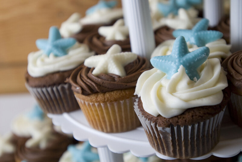 Cupcakes with Starfish