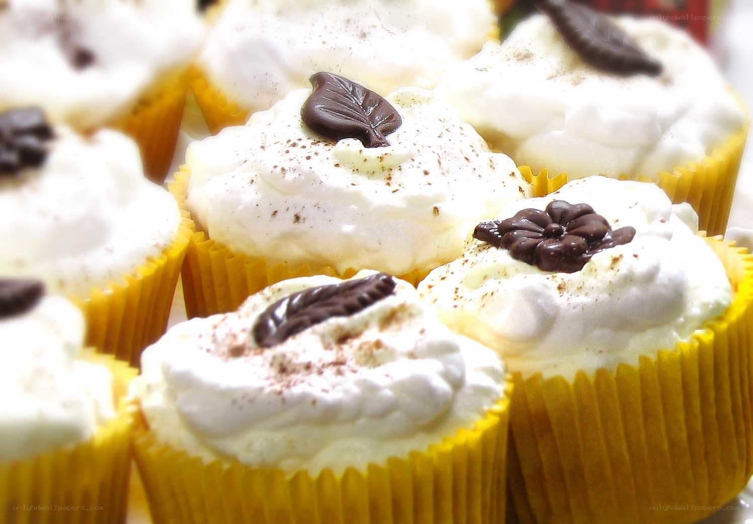 Cupcakes with whipped cream