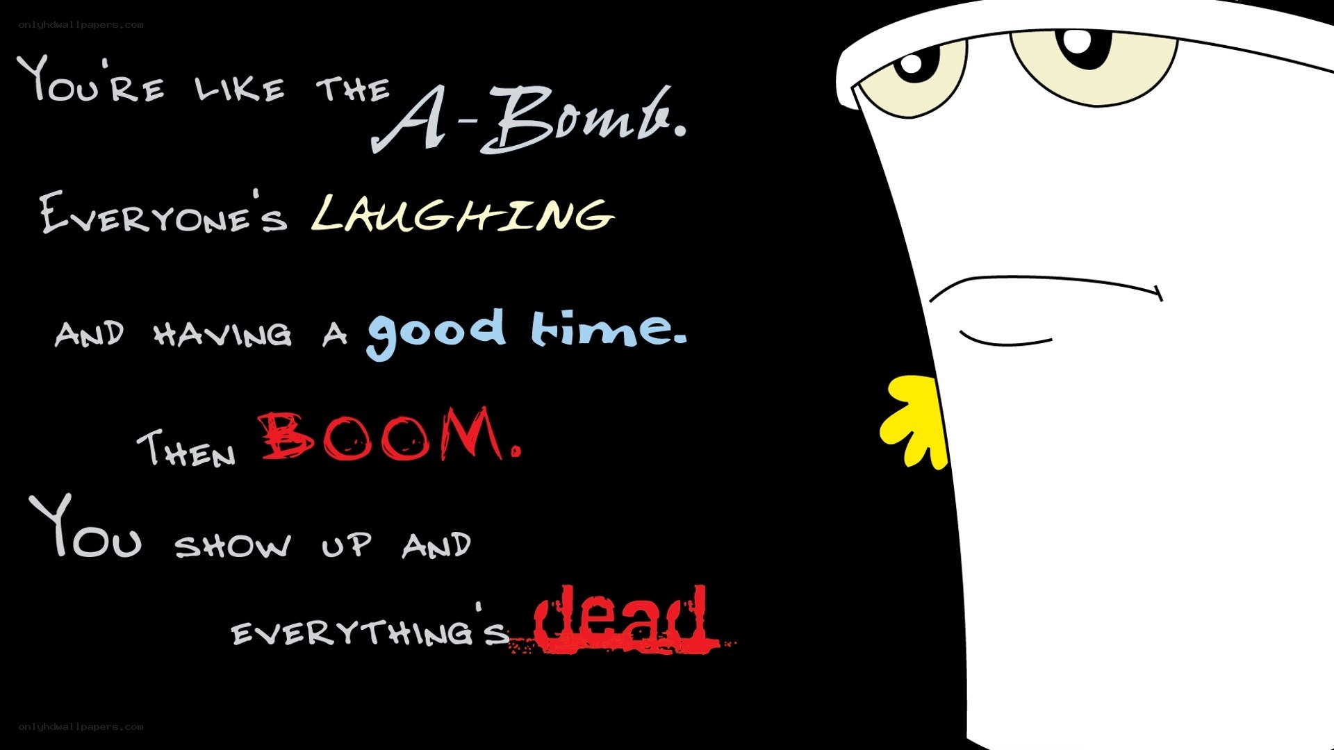 Cuphead quote about the A-Bomb