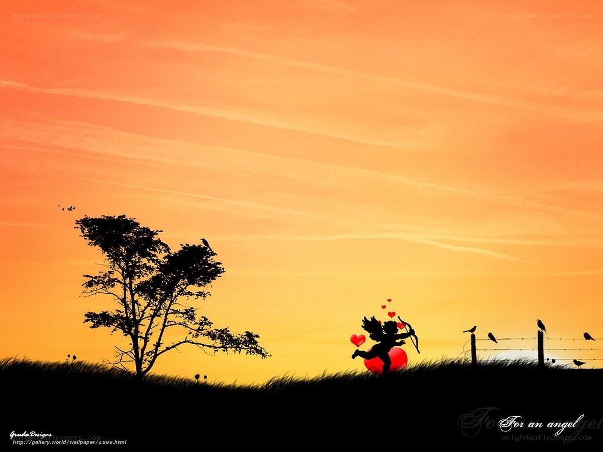 Cupid at sunset