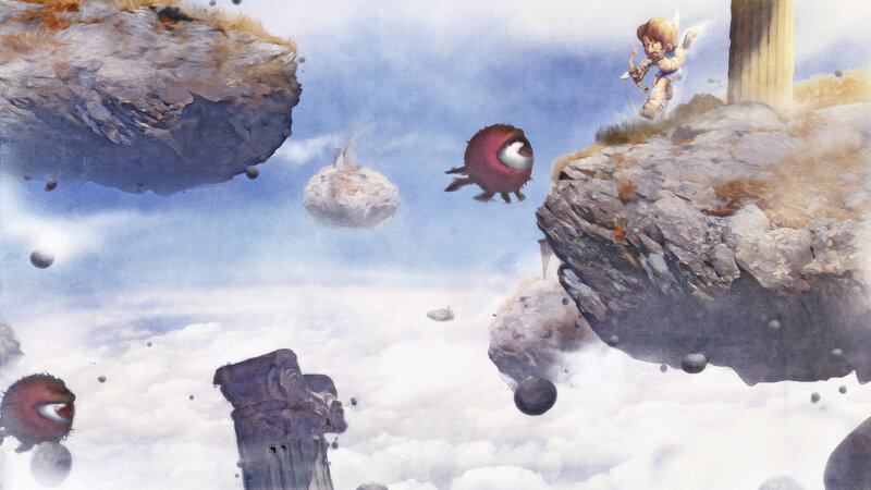 Cupid battles floating enemies