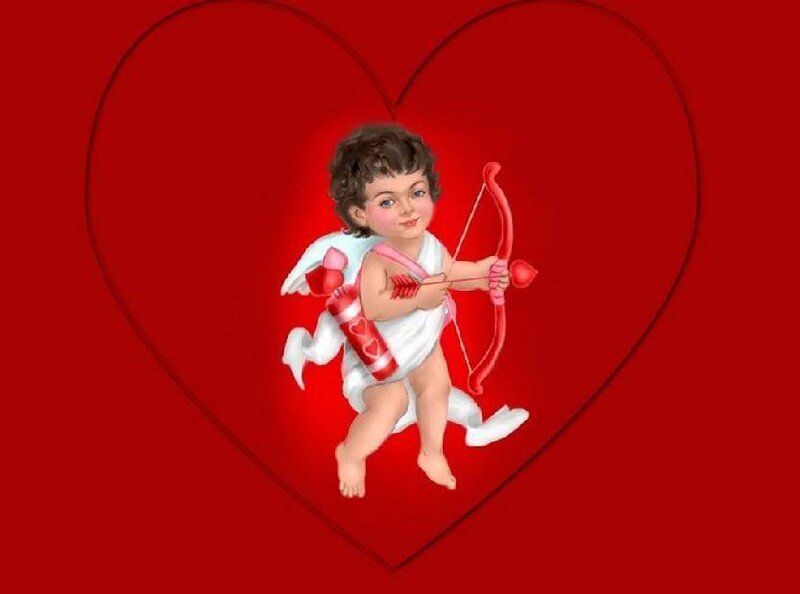 Cupid in a heart