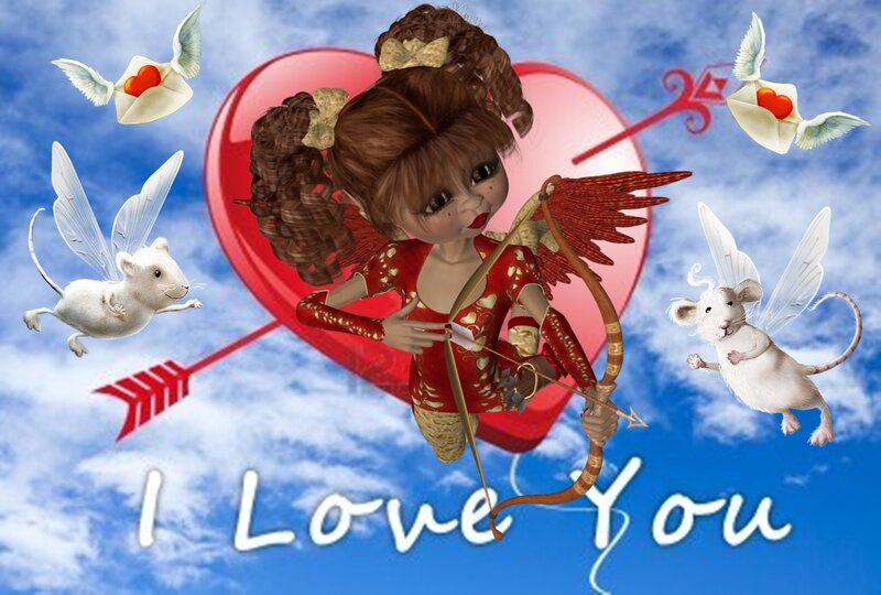 Cupid-like Girl with Bow