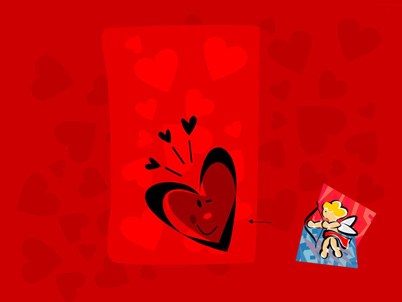Cupid Shooting Heart