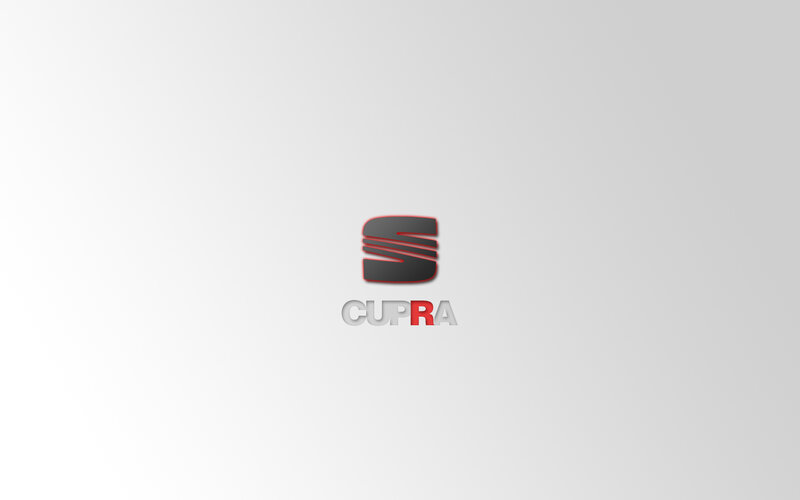 Cupra logo on white background