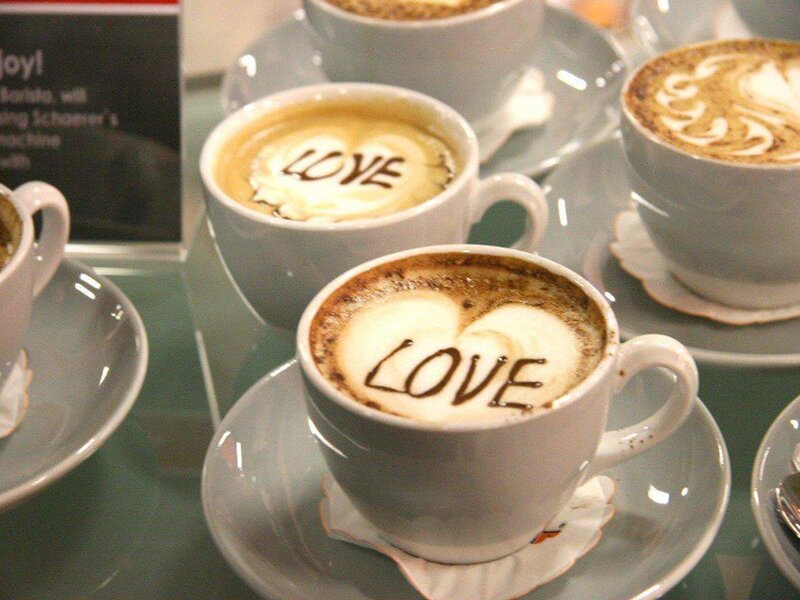 Cups of Coffee with Latte Art