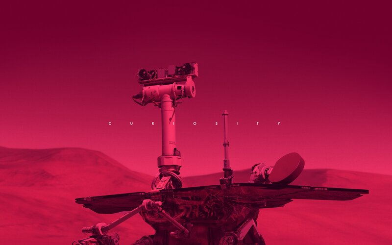 Curiosity rover on Mars