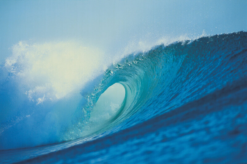 Curling ocean wave