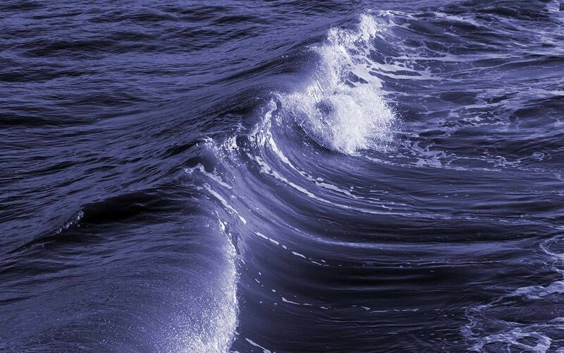 Curling ocean wave