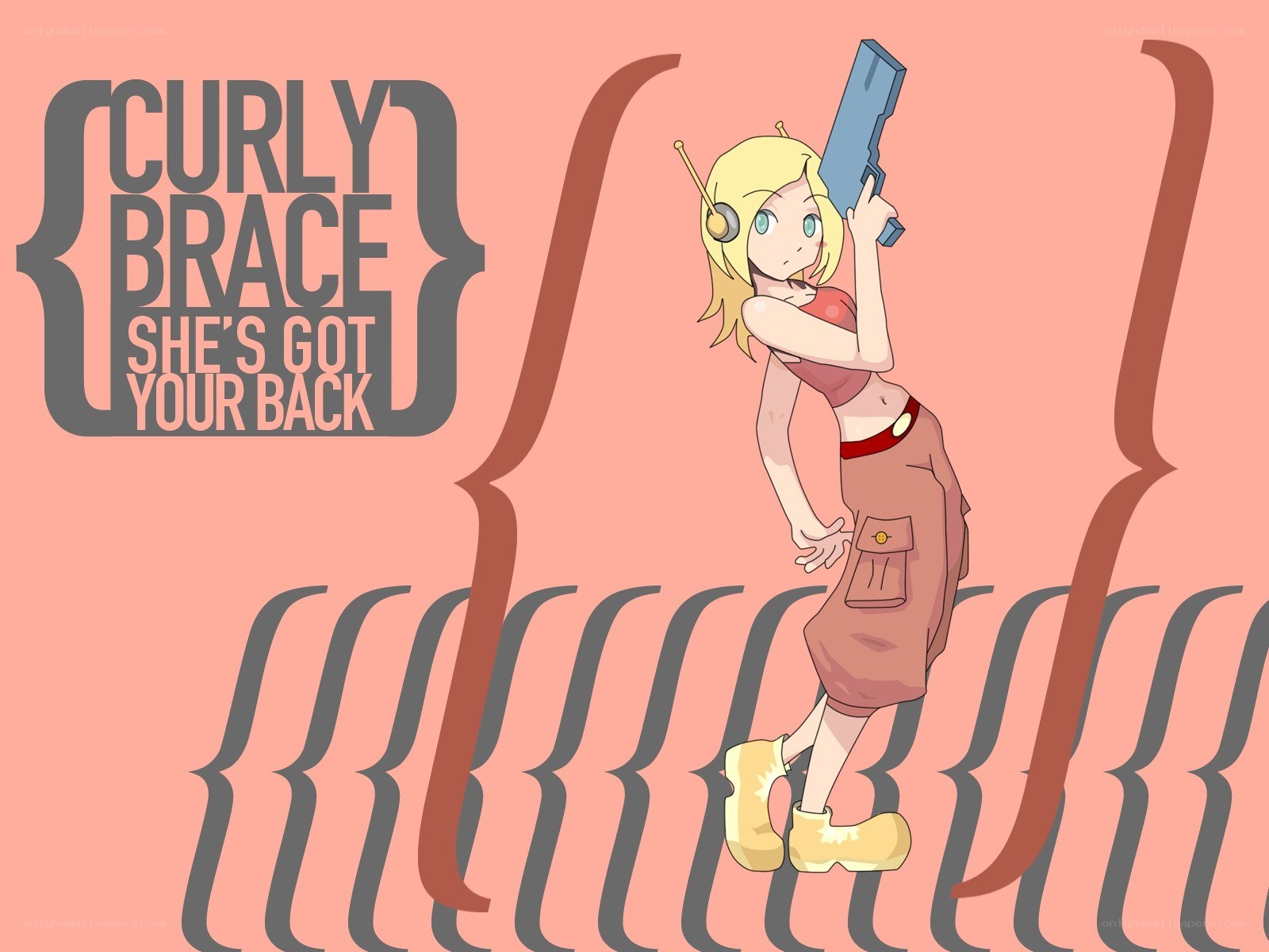 Curly Brace character art