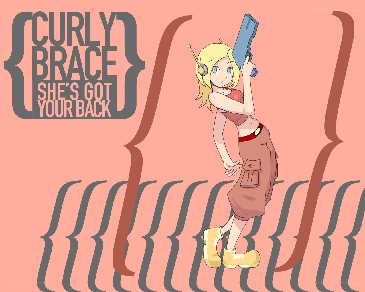 Curly Brace character art