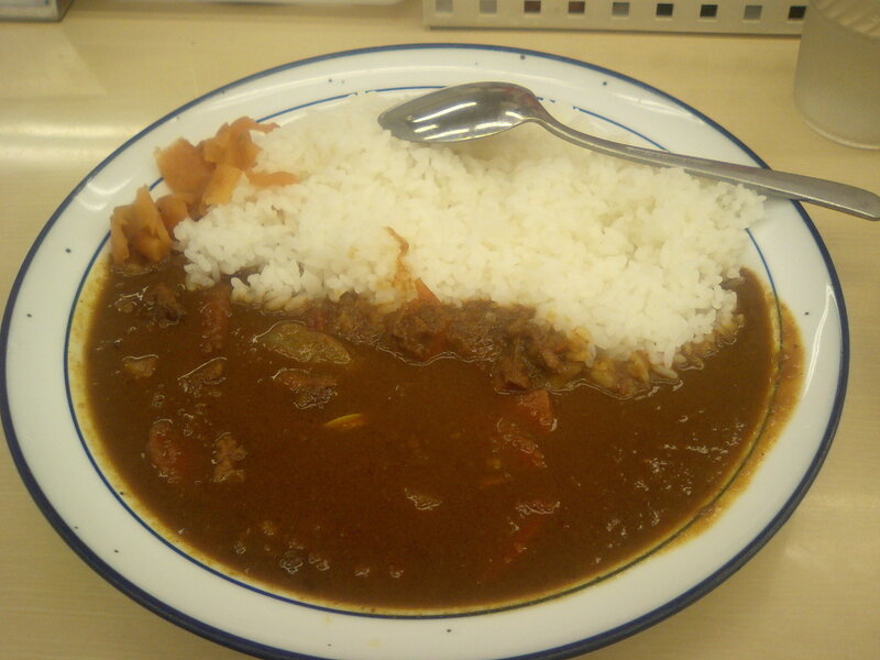 curry rice with pickles