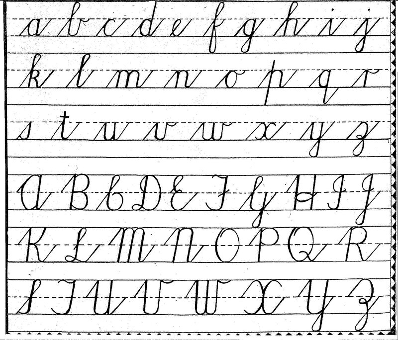Cursive Alphabet Handwriting