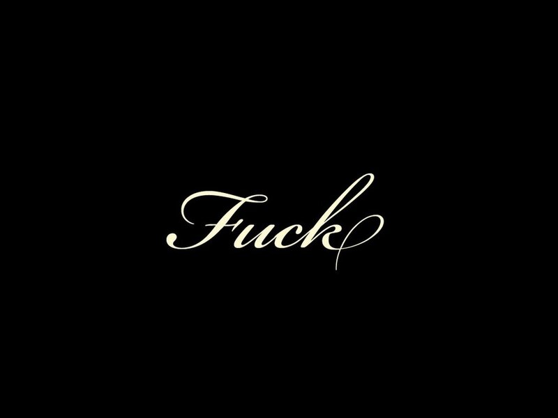 cursive word on black background