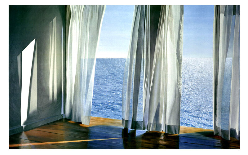 Curtains Overlooking Ocean