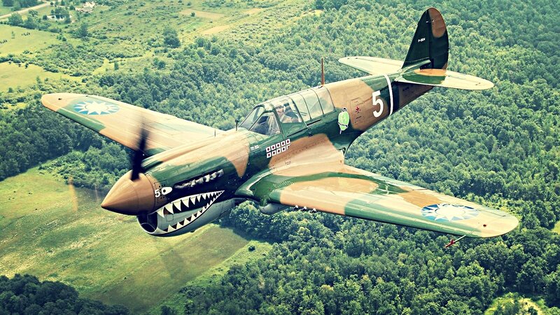 Curtiss P-40 Warhawk in flight